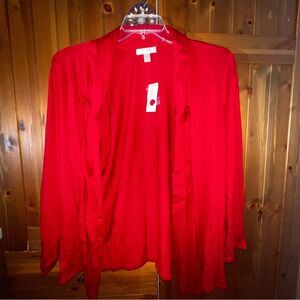 DRESSBARN NWT Red Cardigan & Sleeveless Blouse Set – Size 2X